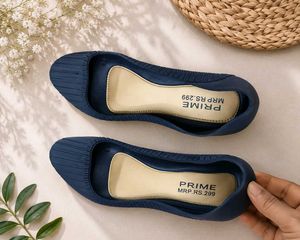 Navy Blue Ballet Flats
