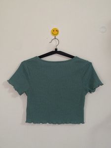 Ribbed V-Neck Top
