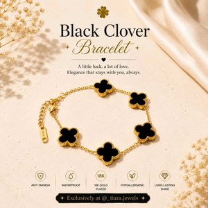 Black Clover Bracelet - Elegant &amp; Timeless