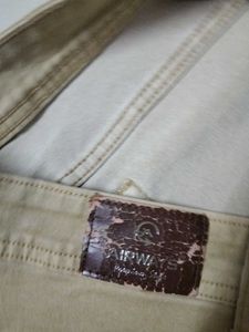 one Beige  colour Denim Jeans two jean