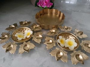 Lotus Diya Stand 10 inch