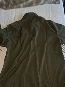 Stylish Olive Green Button-Up Shirt