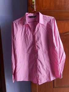 Oversized Baby pink cotton shirt