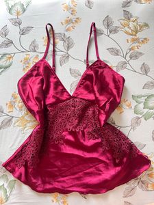 Burgundy Lace Cami ( perfect for valentines )