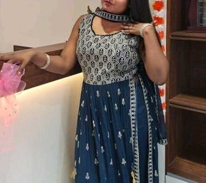Exquisite Navy Blue Indian Wear
