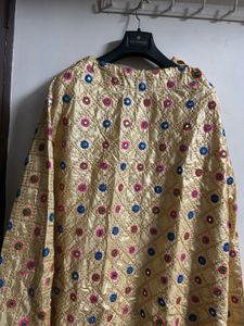 Embroidered Silk Ethnic Skirt