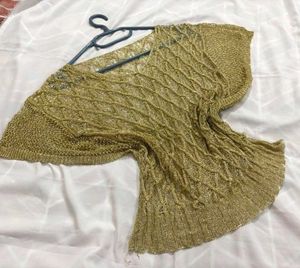 🎁Y2k Sparkly Gold Top A