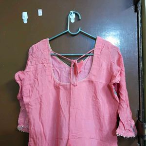 Pink Embroidered Kurta Set