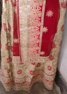 Heavy Red&amp;Gold Lehenga Dupatta
