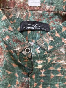 Patterned Button-Down Shirt
