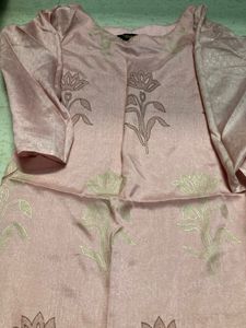 Pink Partywear Kurta Pent Set