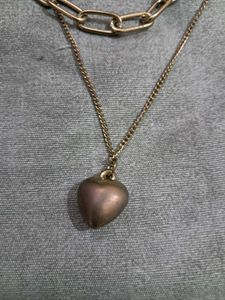 Copper Layered Heart Necklace