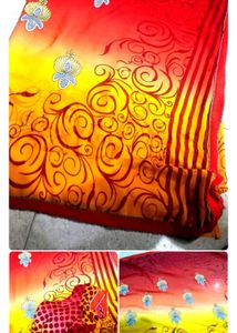 Daily Wear Yellow Red Sareee🎊