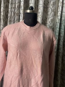 Cozy Pink Textured Sweater