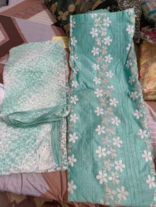 Beautiful Embroidered unstitched suit