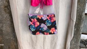 I. Tropical Print Bikini Bottom