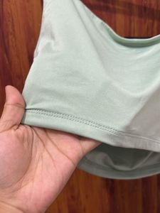 Shein Mint Green Ruched Crop Top