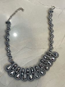 Sparkling Grey Crystal Necklace