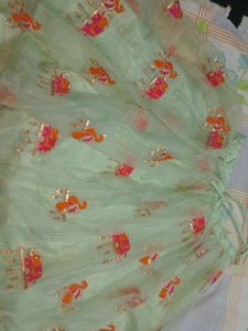 Crop Top Lehanga With A Long Coat