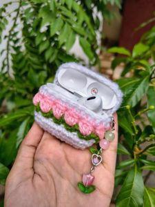 Cute Crochet Cars Keychain Set And Tulip Bouquet