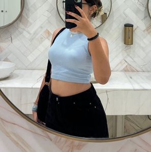 Ribbed Baby Blue Tank Top