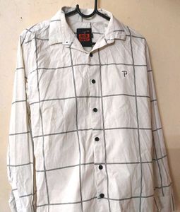 white check plain shirt