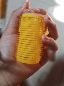 Yellow Hair Rollers Set