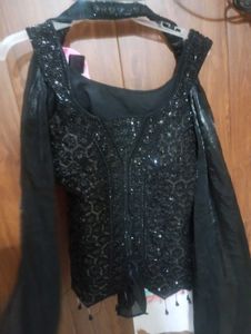Black Beaded Blouse