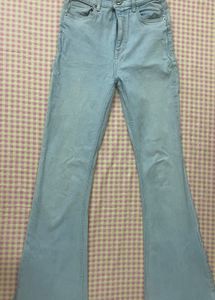 y2k blue bootcut jeans