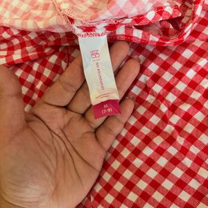 red white stripe top size small
