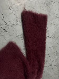 Fuzzy Burgundy Sweater