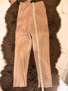 Pleated Co-ord Set - Beige