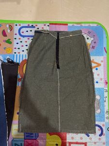 Denim Skirt with Embellishments