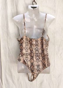Snake Print One-Piece Swimsuit