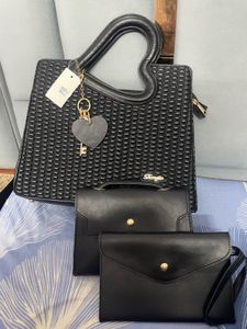 Chic Black Handbag Set