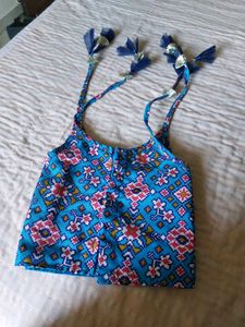 Blue Ethnic Print Kurta Set