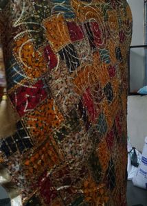sequence multi colour navratri heavy duptta