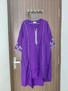Vibrant Purple Embroidered Kurta