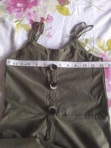 Olive Strappy Short Dress 👗