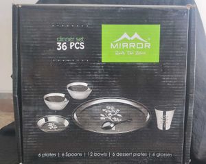 Mirror 36 Pcs SS Dinner Set