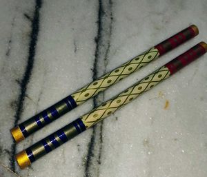 Traditional Designer Wooden Dandiya Sticks Set | N