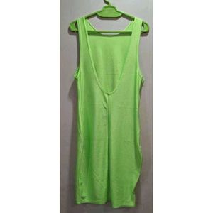 Neon Green A-Line Backless Dress