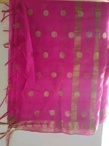 Price Drop! Handloom Chanderi Banarasi Dupatta