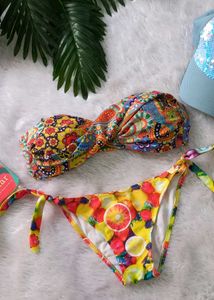 Tube Criss-cross Padded Bikini Set 👙