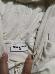 Cream Zip-Up Hoodie