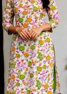 Green Floral Kurta Set with Patiala