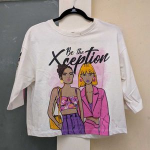 Graphic Print Cropped T-Shirt