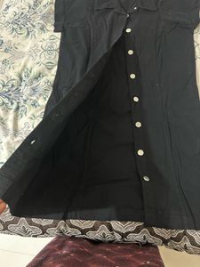 Chic Black Button-Down Shirt Dress