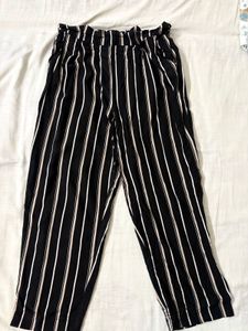 Striped Paperbag Waist Pants