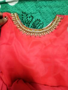 Coral Ruffle Dress